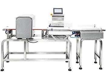 Combined metal detector and check weigher