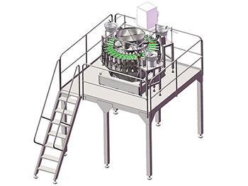 JW-MIX32 Automatic Packing Line with 32 Multihead combination Scale,Vibratory Screw Feeder